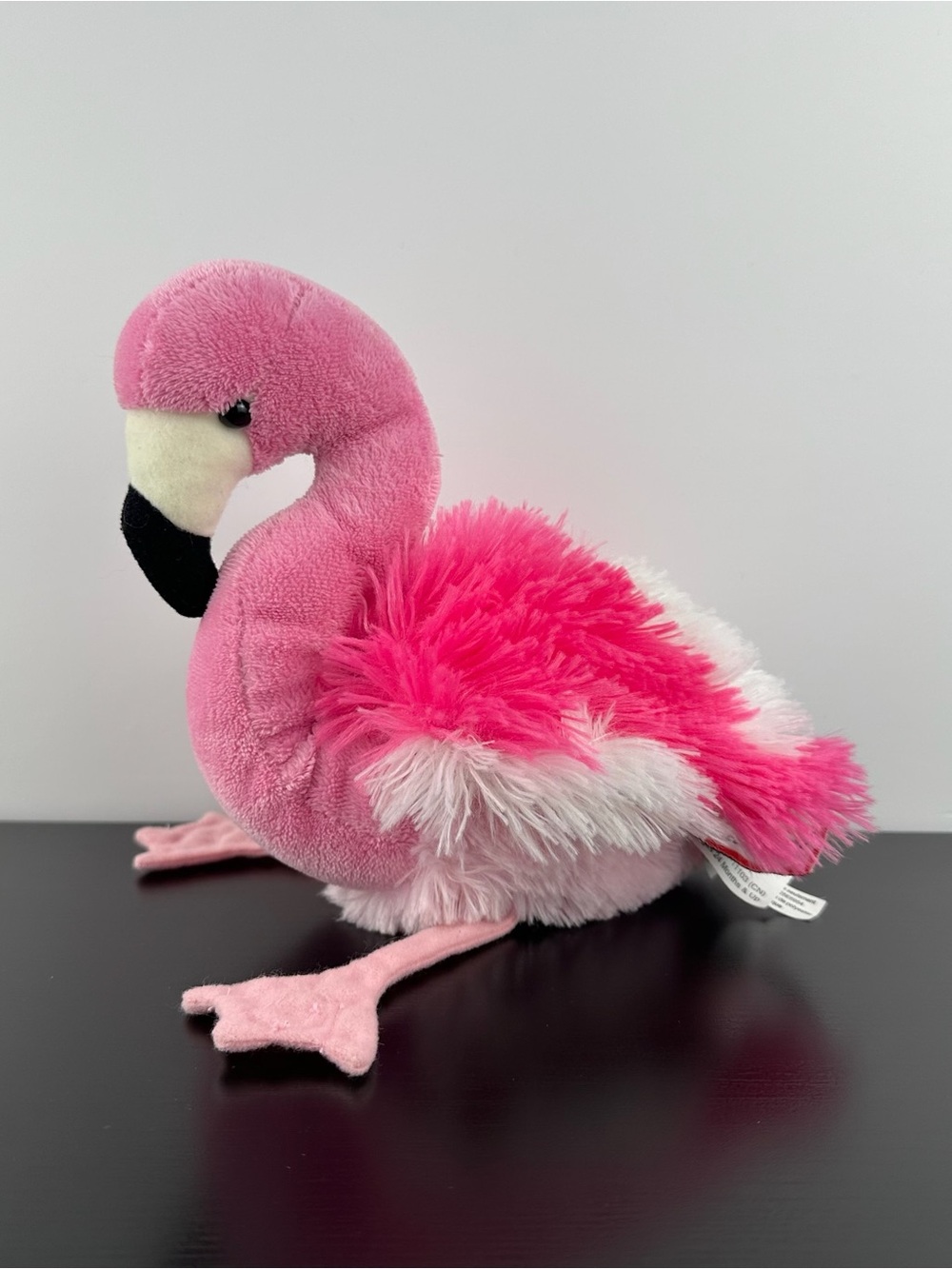 Douglas Cuddle Toys Cotton Candy Flamingo Bird 7” #4093 Pink White Black Plush